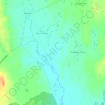Degerbyn topographic map, elevation, terrain