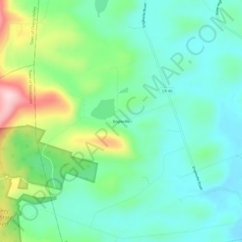 Engleville topographic map, elevation, terrain