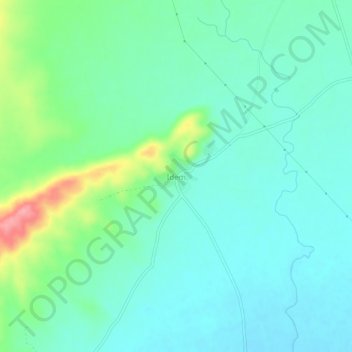 İdem topographic map, elevation, terrain