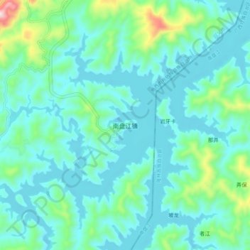 南盘江镇 topographic map, elevation, terrain