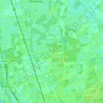 Hengforden topographic map, elevation, terrain
