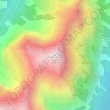 Mount Kidd topographic map, elevation, terrain