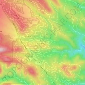 Wah Keeney Park topographic map, elevation, terrain