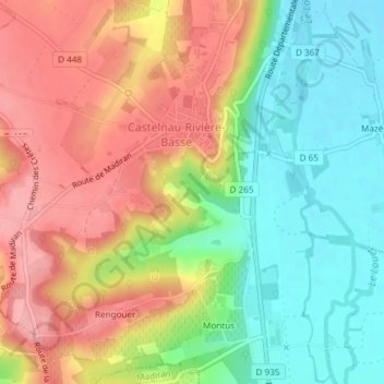 Baylen topographic map, elevation, terrain