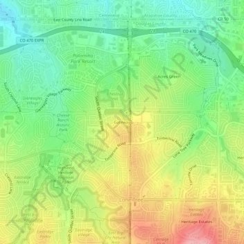 Gateway topographic map, elevation, terrain