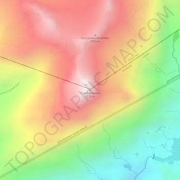 Gravdalstinden topographic map, elevation, terrain