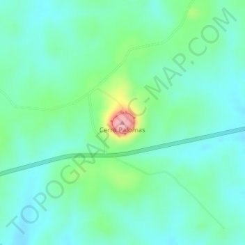 Cerro Palomas topographic map, elevation, terrain
