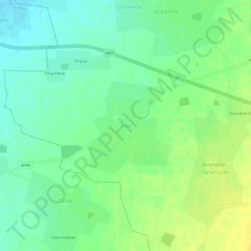 Pilal topographic map, elevation, terrain