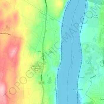 Milton topographic map, elevation, terrain