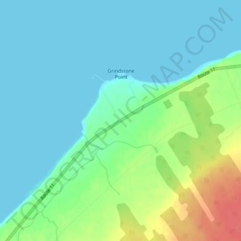 Stonehaven topographic map, elevation, terrain