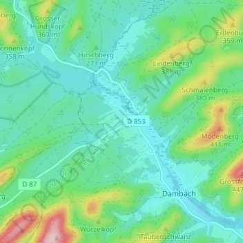 Neunhoffen topographic map, elevation, terrain