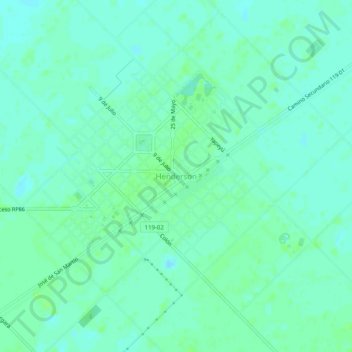 Henderson topographic map, elevation, terrain