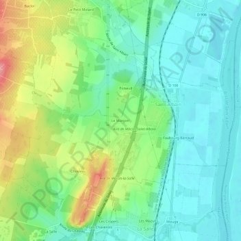 Le Murgier topographic map, elevation, terrain