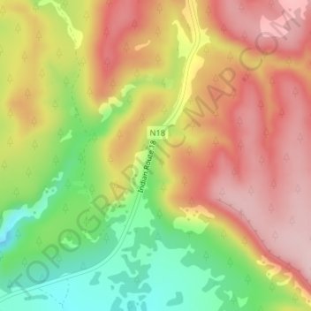 Robbers Roost topographic map, elevation, terrain