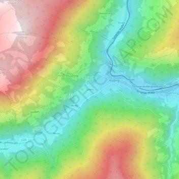Tafern topographic map, elevation, terrain