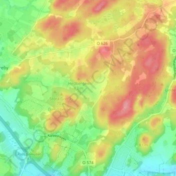 Rävsal topographic map, elevation, terrain