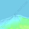 Punta Gallinas topographic map, elevation, terrain