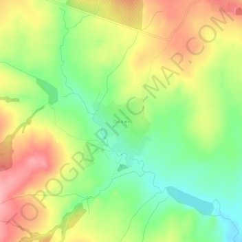 Lulin topographic map, elevation, terrain