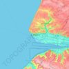 Le Havre topographic map, elevation, terrain