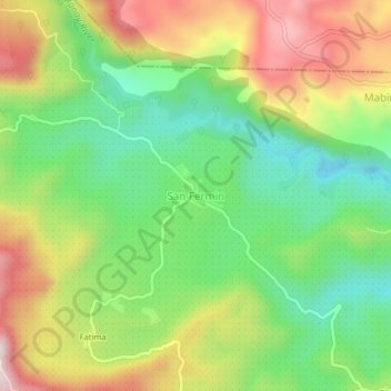 San Fermin topographic map, elevation, terrain