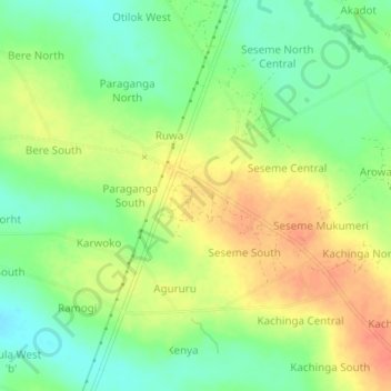Merikit Centre topographic map, elevation, terrain