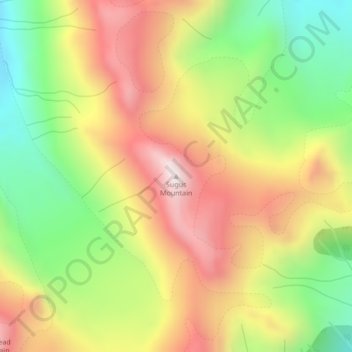 Sugus Mountain topographic map, elevation, terrain