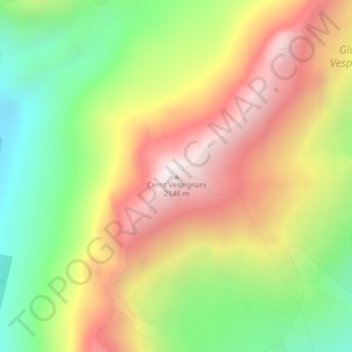 Cerro Vespignani topographic map, elevation, terrain