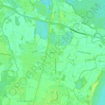 Hetzlader topographic map, elevation, terrain