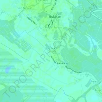 Purok 2 topographic map, elevation, terrain