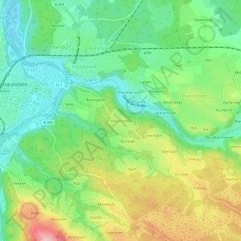 Mayerhofen topographic map, elevation, terrain