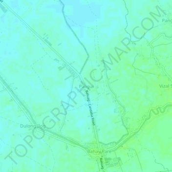 Paligui topographic map, elevation, terrain