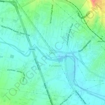 Ravet topographic map, elevation, terrain