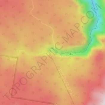 Tuross Falls topographic map, elevation, terrain