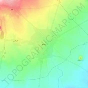 Jasim topographic map, elevation, terrain