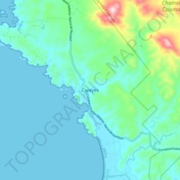 Careyes topographic map, elevation, terrain