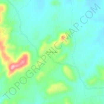 Balranke topographic map, elevation, terrain