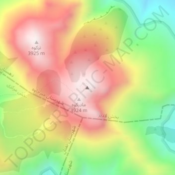 Taftan topographic map, elevation, terrain