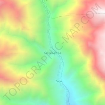 Colcapampa topographic map, elevation, terrain