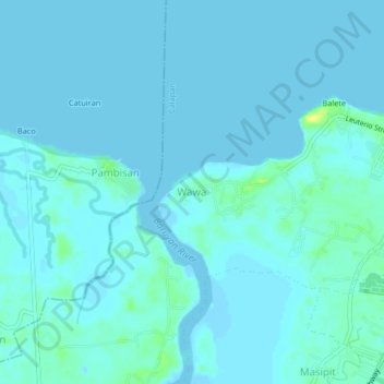 Wawa topographic map, elevation, terrain
