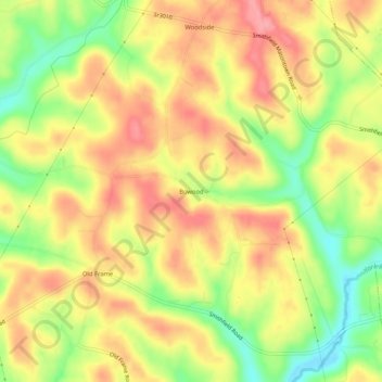 Bowood topographic map, elevation, terrain