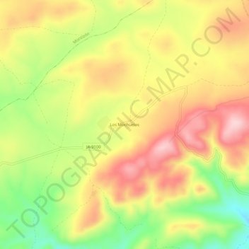 Los Mochuelos topographic map, elevation, terrain