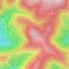 Mont Redon topographic map, elevation, terrain