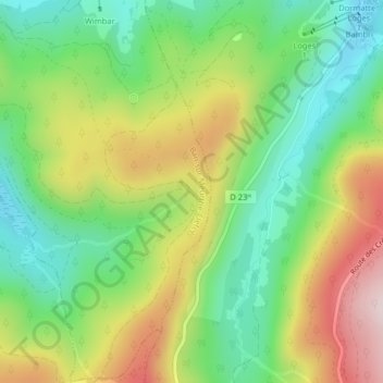Col des Trois Places topographic map, elevation, terrain