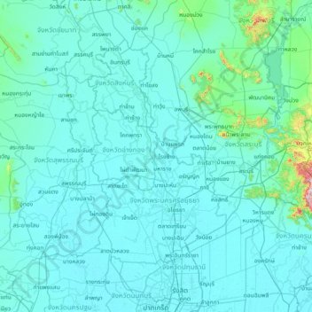 Ban Na Subdistrict Administrative Organization topographic map, elevation, terrain