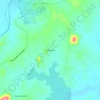 Amayarco topographic map, elevation, terrain