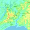 大山江街道 topographic map, elevation, terrain