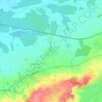 Mödishofen topographic map, elevation, terrain