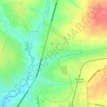 Abakpa topographic map, elevation, terrain