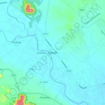 Lat Ya topographic map, elevation, terrain