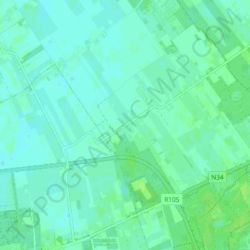 Rheezerveen topographic map, elevation, terrain
